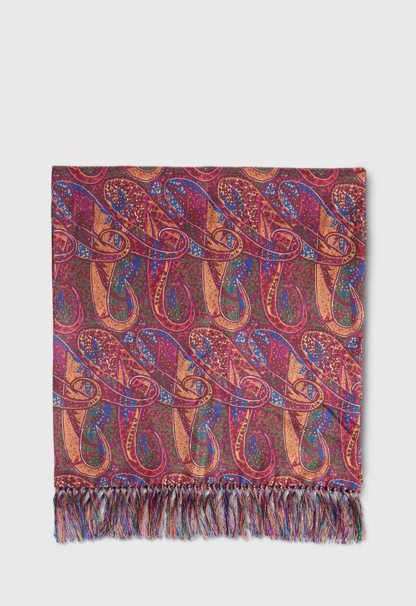 Paul Stuart Master Paisley Print Silk Scarf, image 2
