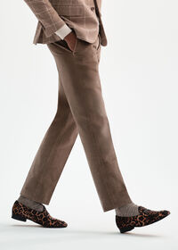 Paul Stuart Suede Trimmed Corduroy Trouser, thumbnail 2