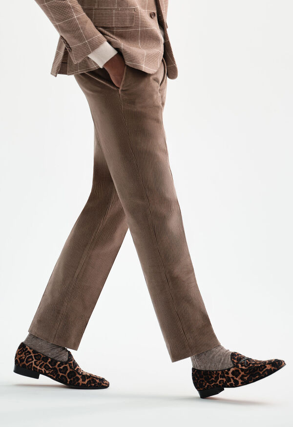 Paul Stuart Suede Trimmed Corduroy Trouser, image 2