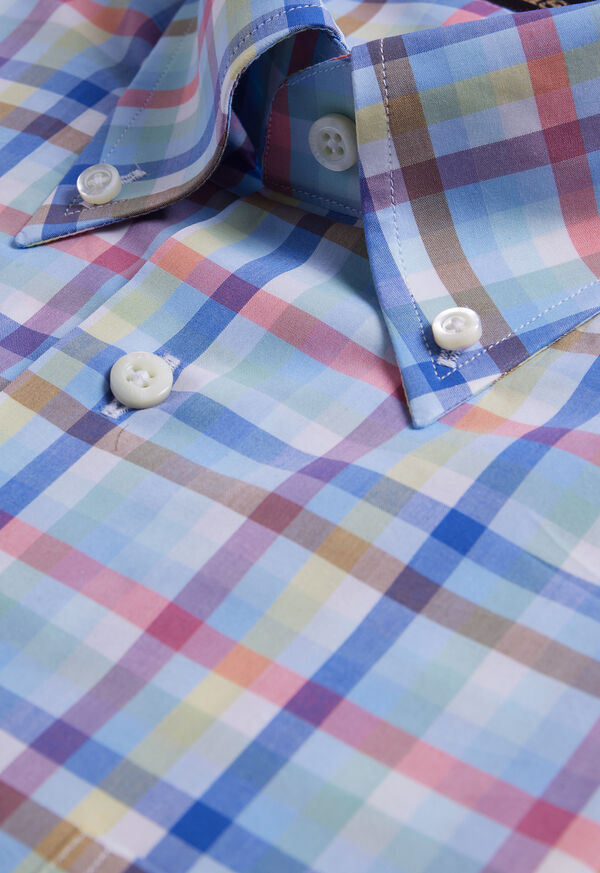 Paul Stuart Cotton Plaid Sport Shirt, image 2