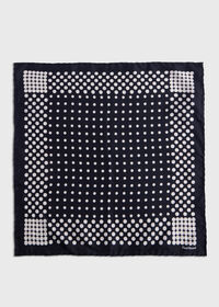 Paul Stuart Silk Twill Dot Pocket Square, thumbnail 4