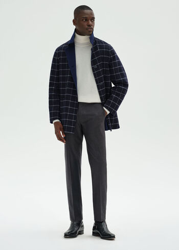 Paul Stuart Reversible Double Face Cashmere Mac Coat