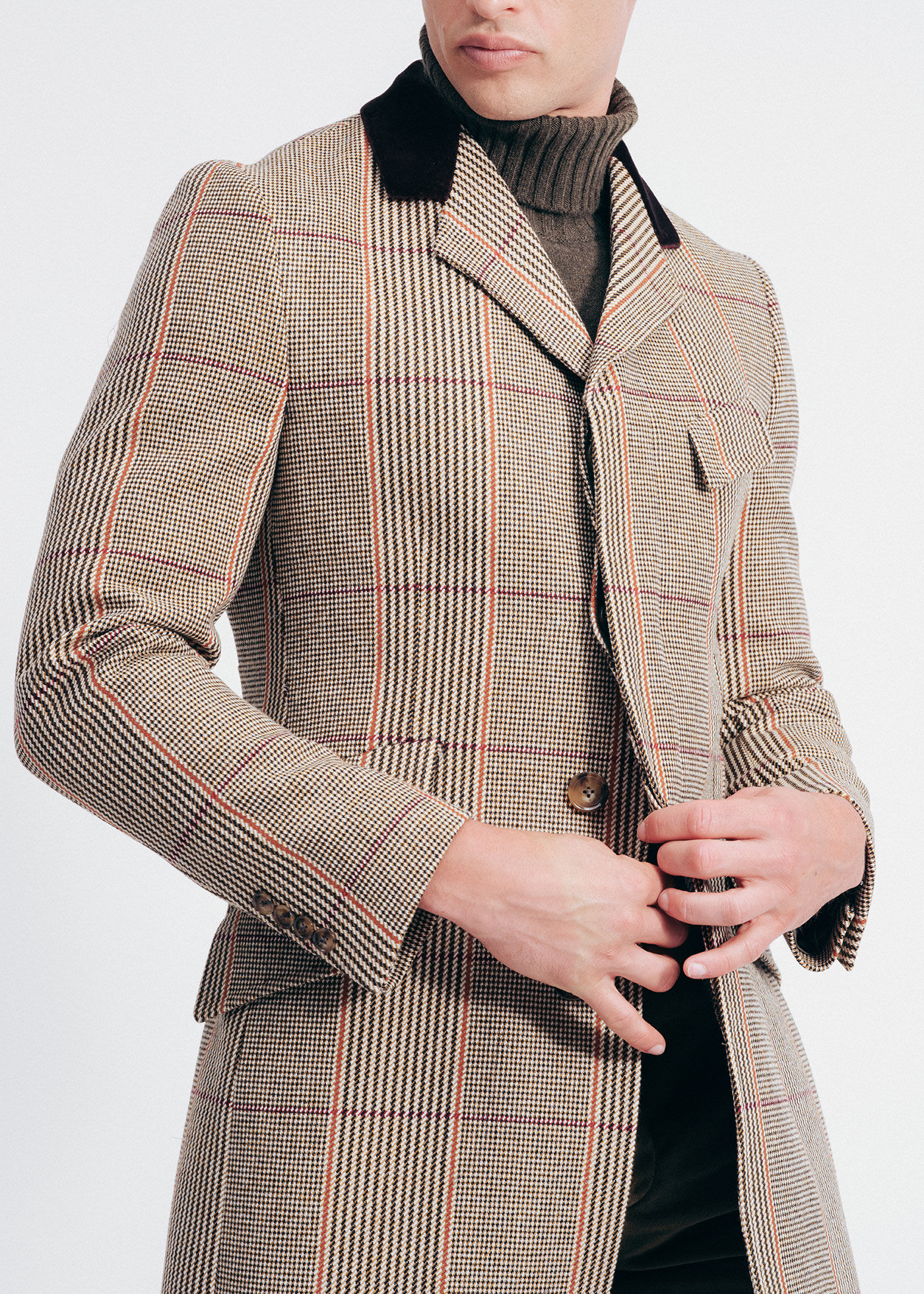 Russel Plaid Overcoat