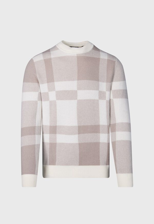 Paul Stuart Cashmere Jacquard Crewneck Sweater, image 1
