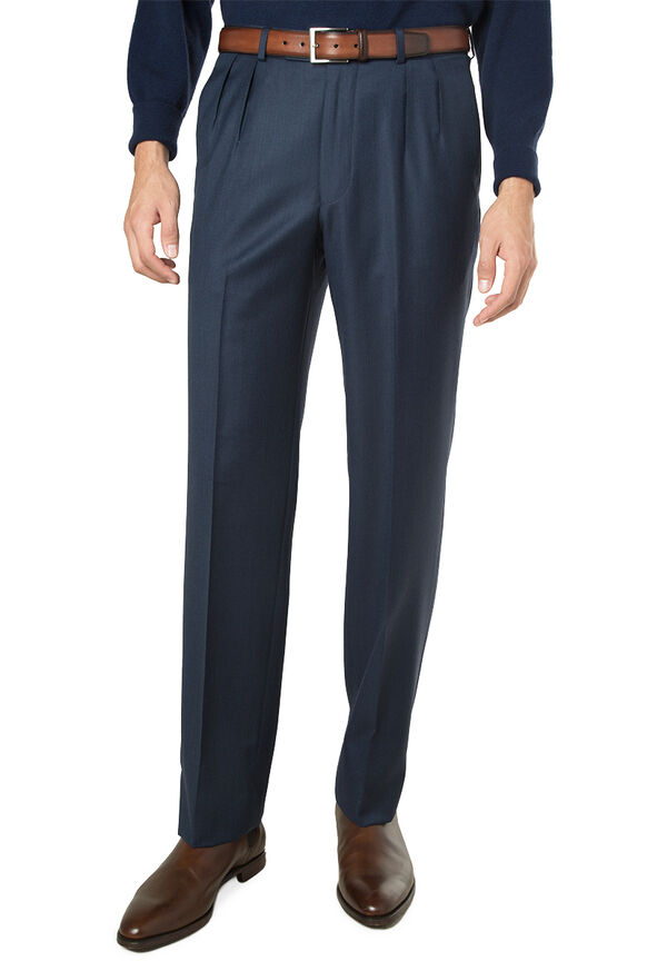 Paul Stuart Medium Blue Pleated Front Trouser, image 1