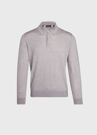 Paul Stuart Long Sleeve Cotton Polo, thumbnail 7