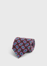 Paul Stuart Printed Silk Tossed Oval Tie, thumbnail 1