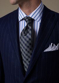 Paul Stuart Silk Jacquard Check Tie, thumbnail 2