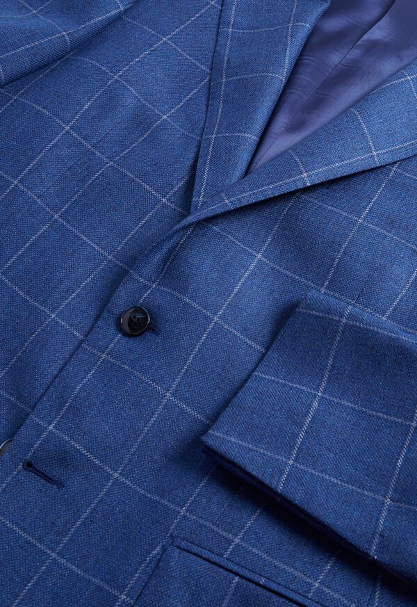 Paul Stuart Silk & Wool Windowpane Jacket, image 2