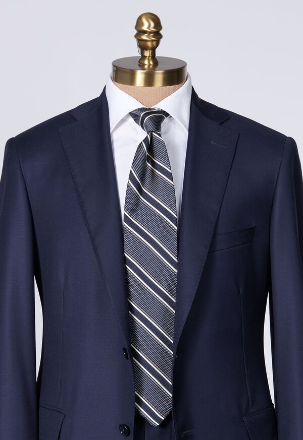 Paul Stuart Silk Jacquard Macclesfield Stripe Tie, image 2