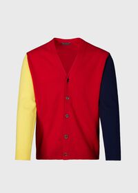 Paul Stuart Wool Colorblock Cardigan, thumbnail 1