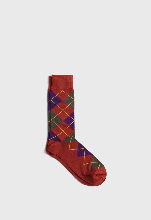 Paul Stuart Cotton Blend Argyle Sock, image 1