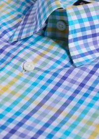 Paul Stuart Cotton Plaid Two Color Check Sport Shirt, thumbnail 2