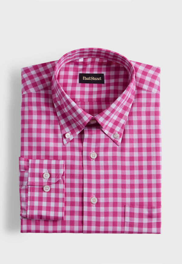Paul Stuart Cotton Gingham Sport Shirt, image 1