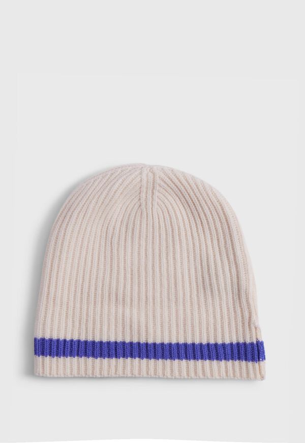 Paul Stuart Contrast Stripe Cashmere Hat, image 3