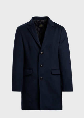 Paul Stuart Wool Coat with Shearling Gilet