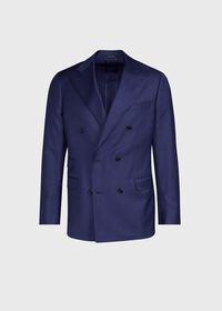 Paul Stuart Solid Navy Double Breasted Suit, thumbnail 2