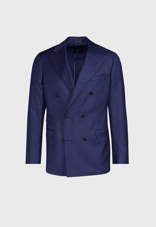 Paul Stuart Solid Navy Double Breasted Suit, image 2