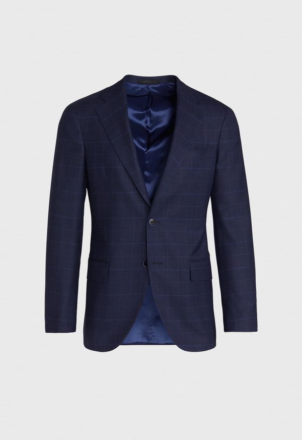 Paul Stuart Navy Plaid Sport Jacket, image 1