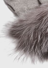 Paul Stuart Touchscreen Fox Fur Trim Glove, thumbnail 5