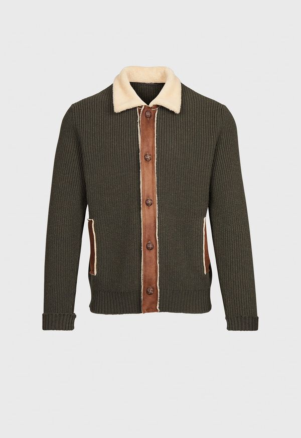 Paul Stuart Shearing Trim Cardigan Jacket