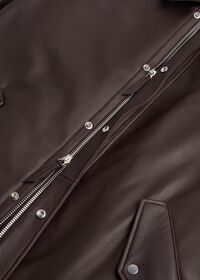 Paul Stuart Leather Zip Up Coat, thumbnail 3