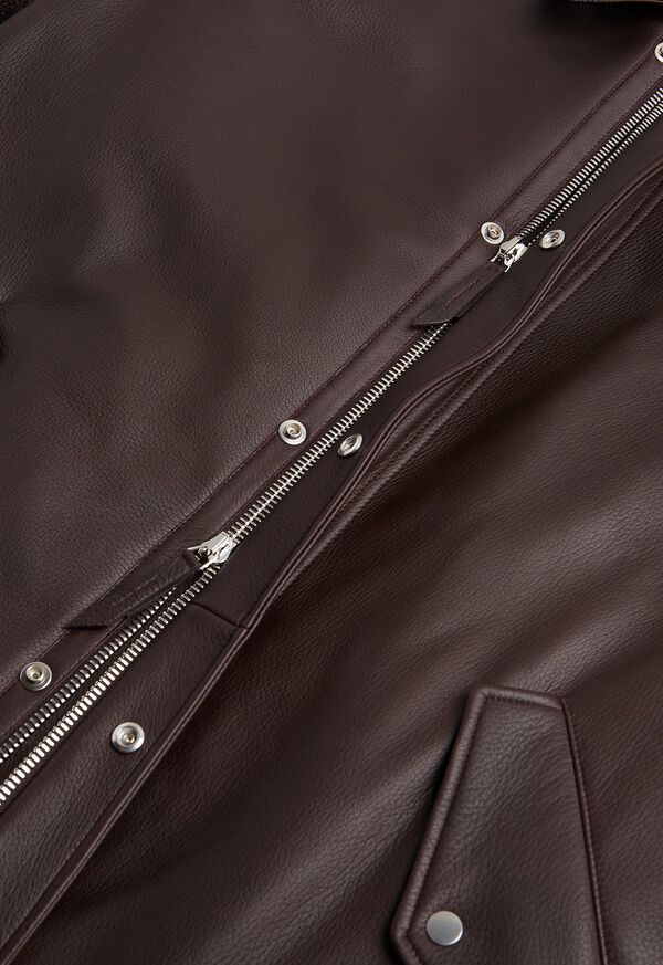 Paul Stuart Leather Zip Up Coat, image 3