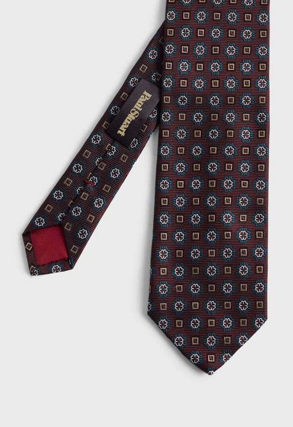Paul Stuart Woven Silk Small Medallion Tie, image 1