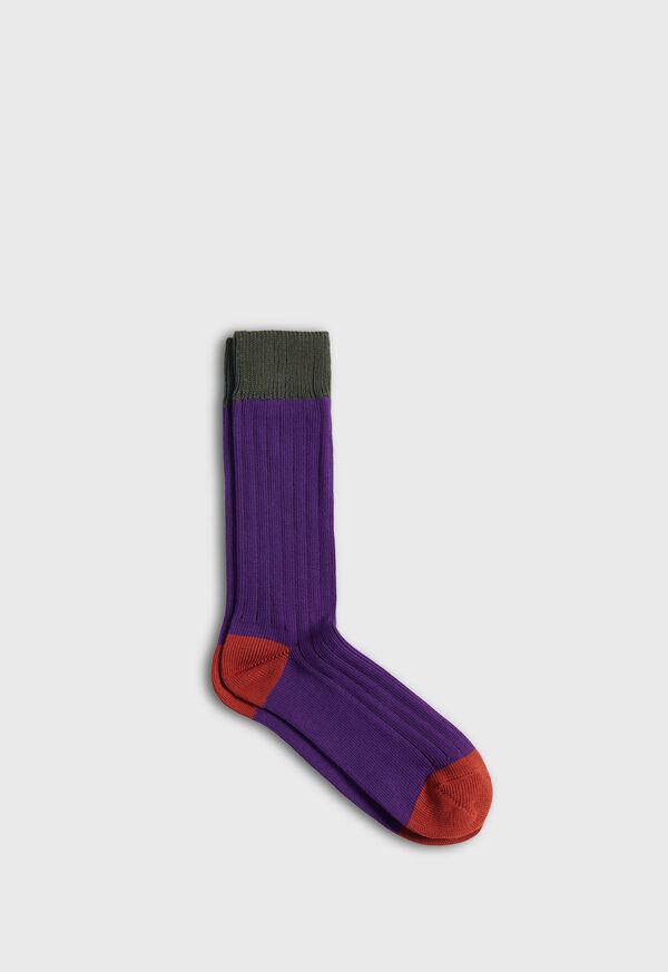 Paul Stuart Cotton Blend Ribbed Sock, image 1