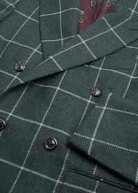 Paul Stuart Classic Double Breasted Windowpane Wool Coat, thumbnail 2