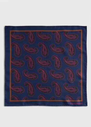 Paul Stuart Paisley Print Pocket Square