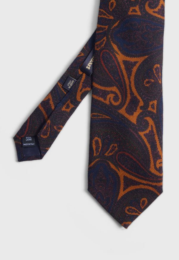 Paul Stuart Wool Paisley Tie, image 1