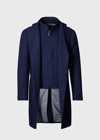 Paul Stuart Navy Wool Overcoat with Gilet, thumbnail 5