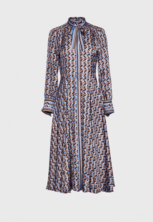 Paul Stuart Abstract Print Silk Dress