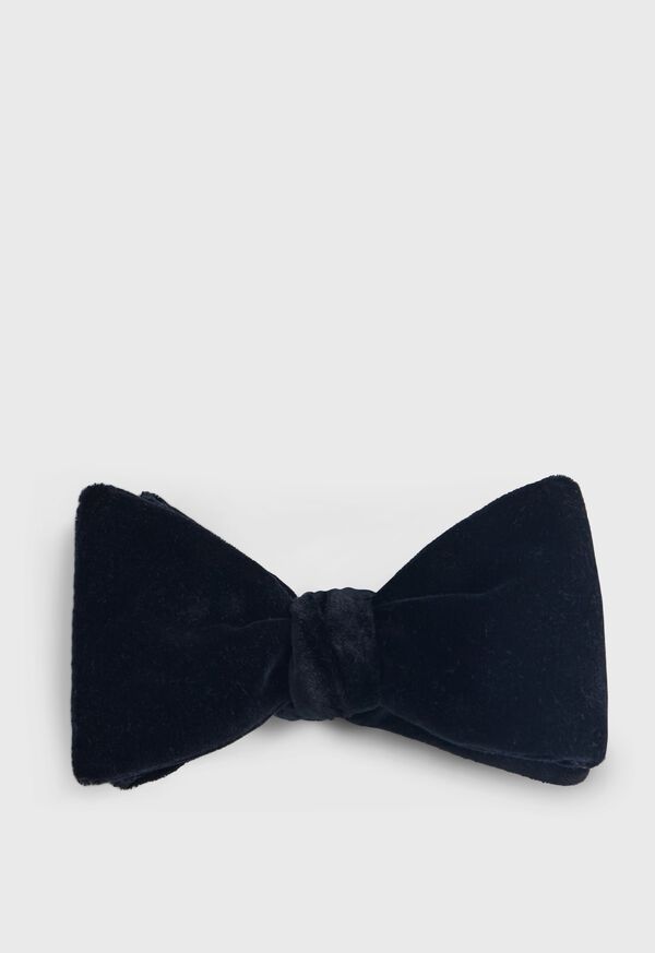 Paul Stuart Blunt Edge Cotton Velvet Bow Tie, image 1