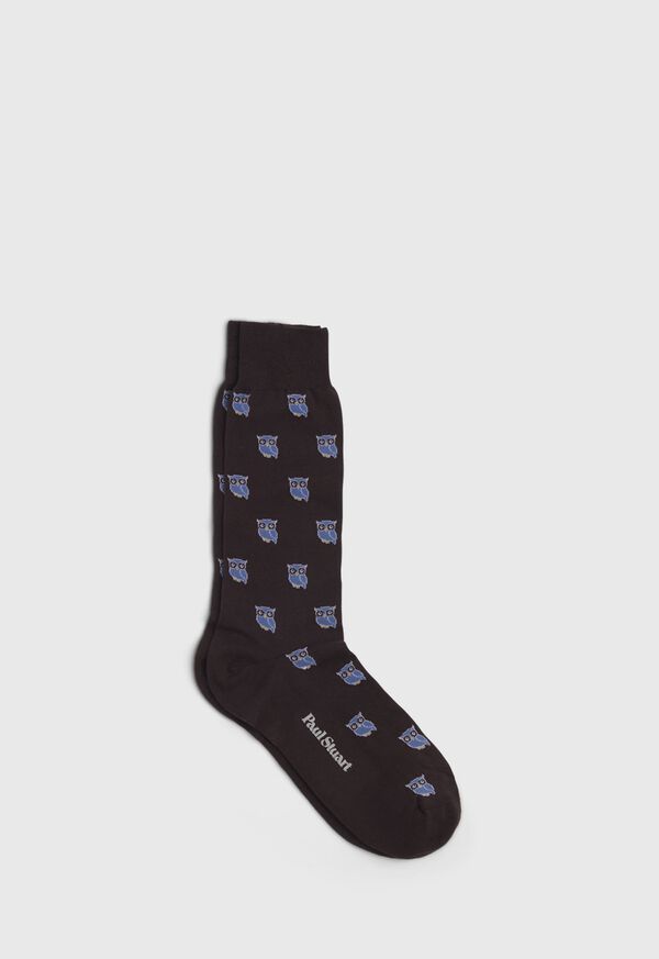 Paul Stuart Owl Motif Sock, image 1