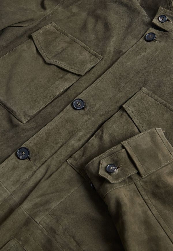 Paul Stuart Olive Suede Field Jacket, image 2