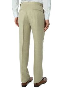 Paul Stuart Sand Silk & Linen Plain Front Trouser, thumbnail 2