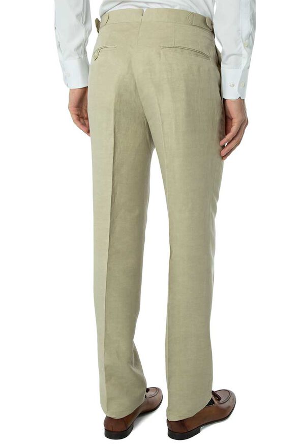 Paul Stuart Sand Silk & Linen Plain Front Trouser, image 2