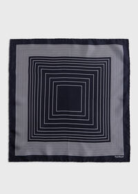 Paul Stuart Square Pattern Silk Pocket Square, thumbnail 2