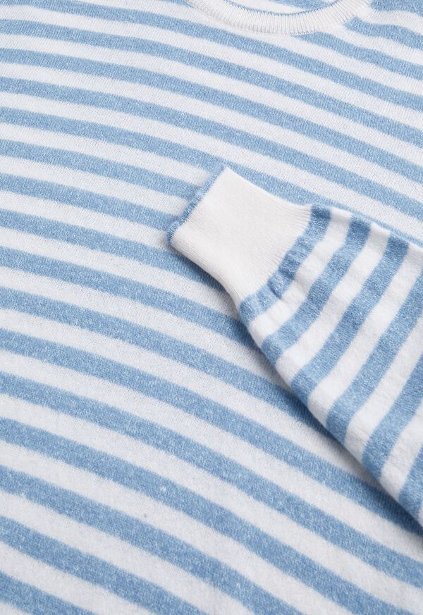 Paul Stuart Cashmere & Linen Striped Crewneck Sweater, image 3