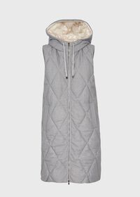 Paul Stuart Long Quilted Flannel Vest, thumbnail 1