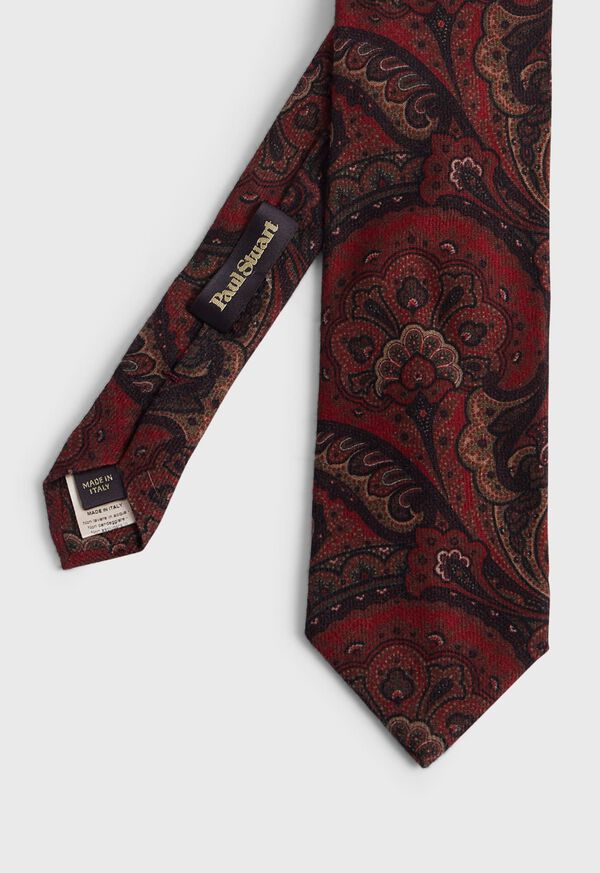 Paul Stuart Printed Wool Paisley Tie, image 1