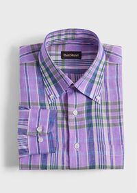 Paul Stuart Linen Plaid Sport Shirt, thumbnail 1