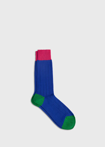 Paul Stuart Mercerized Cotton Ribbed Sock
