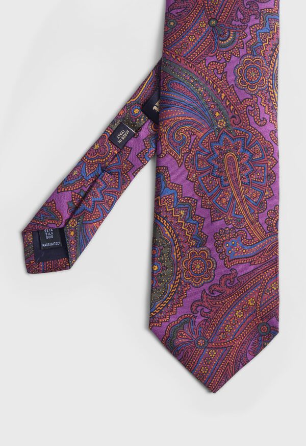 Silk English Paisley Print Tie