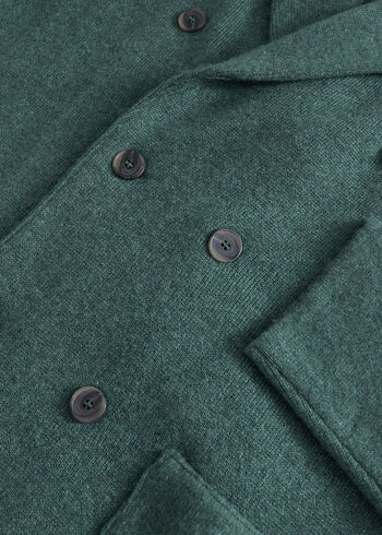 Paul Stuart Double Breasted Knitted Cashmere Blazer