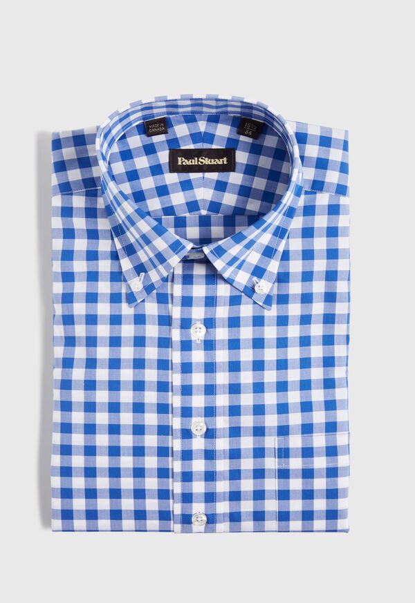 Paul Stuart Gingham Cotton Dress Shirt, image 1