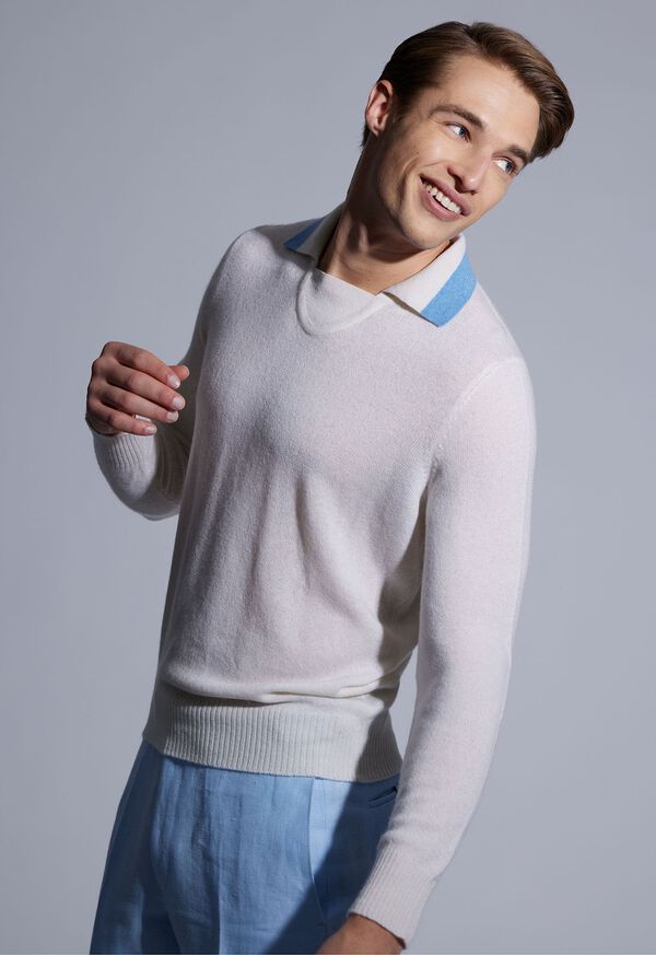 Paul Stuart Open Collar Cashmere Sweater, image 2