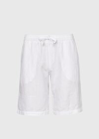Paul Stuart Drawstring Washed Linen Walk Shorts, thumbnail 1